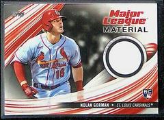 Nolan Gorman [Black] Baseball Cards 2023 Topps Series 2 Major League Material Relics Prices