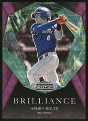 Henry Bolte [Purple Wave] #BR-HB Baseball Cards 2022 Panini Prizm Draft Picks Brilliance Prices