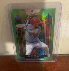 Mike Trout [Lime Green] Baseball Cards 2021 Panini Prizm Stained Glass Prices