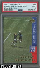 Argentina VS England #59 Soccer Cards 1997 Upper Deck England Prices