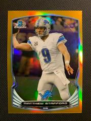 Matthew Stafford [Gold Refractor] #20 Football Cards 2014 Bowman Chrome Prices