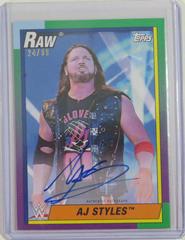 AJ Styles [Green] Wrestling Cards 2021 Topps Heritage WWE Autographs Prices