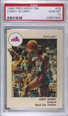 Carey Scurry #28 Basketball Cards 1989 Procards Cba Prices