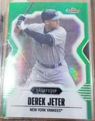 Derek Jeter [Green Refractor] Baseball Cards 2007 Finest Prices