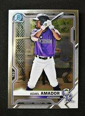 Adael Amador #BDC-195 Baseball Cards 2021 Bowman Draft Chrome Prices