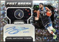 Karl Anthony Towns #FB-KAT Basketball Cards 2022 Panini Prizm Fast Break Autographs Prices