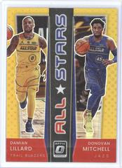 Damian Lillard, Donovan Mitchell [Gold] #5 Basketball Cards 2021 Panini Donruss Optic All Stars Prices
