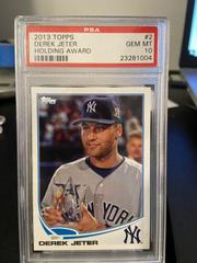 Derek Jeter [Holding Award] #2 Baseball Cards 2013 Topps Prices