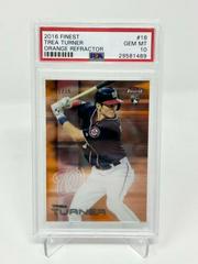 Trea Turner [Orange Refractor] Baseball Cards 2016 Topps Finest Prices