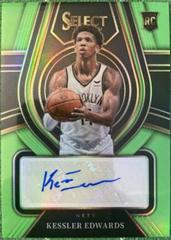 Kessler Edwards [Green Prizm] Basketball Cards 2021 Panini Select Rookie Signatures Prices