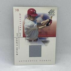 Scott Rolen #SR Baseball Cards 2001 SP Game Used Authentic Fabric Prices