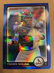 Yadier Molina [Blue Refractor] #67 Baseball Cards 2010 Bowman Chrome Prices