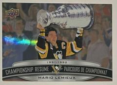 Mario Lemieux Hockey Cards 2023 Upper Deck Tim Hortons Legends Championship Resume Prices