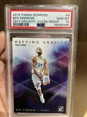 Ben Simmons [Press Proof] Basketball Cards 2019 Panini Donruss Defying Gravity Prices