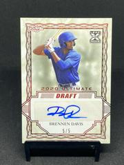 Brennen Davis [Red] #BA-BD1 Baseball Cards 2020 Leaf Ultimate Autographs Prices