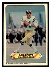 Dan Fouts #12 Football Cards 1983 Topps Stickers Insert Prices