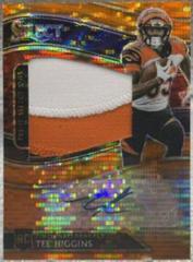 Tee Higgins [Neon Orange Pulsar Prizm] Football Cards 2020 Panini Select Prime Selections Signatures Prices