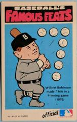 Wilbert Robinson Baseball Cards 1972 Fleer Famous Feats Prices