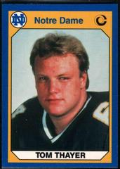Tom Thayer #10 Football Cards 1990 Notre Dame Collegiate Collection Prices