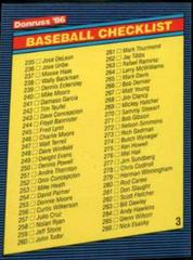 Checklist 235-338 Baseball Cards 1986 Donruss Prices