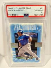 Ivan Rodriguez Baseball Cards 2002 Upper Deck Sweet Spot Prices