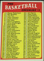 NBA Checklist 1-144 [Copyright Extends to #108] Basketball Cards 1971 Topps Prices