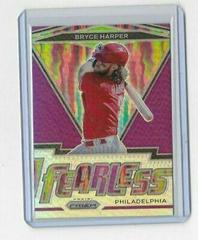 Bryce Harper [Pink Prizm] #FR-11 Baseball Cards 2021 Panini Prizm Fearless Prices