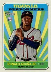 Ronald Acuna Jr #RP-RA Baseball Cards 2018 Topps Heritage Rookie Performers Prices