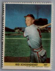 Red Schoendienst Baseball Cards 1949 Eureka Sportstamps Prices