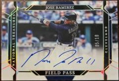 Jose Ramirez [Holo Silver] Baseball Cards 2022 Panini National Treasures Field Pass Signatures Prices