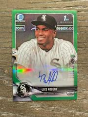 Luis Robert [Green Shimmer] Baseball Cards 2018 Bowman Chrome Prospects Autographs Prices