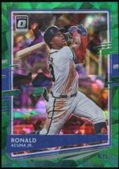 Ronald Acuna Jr. [Green Cracked Ice] #169 Baseball Cards 2020 Panini Donruss Optic Prices