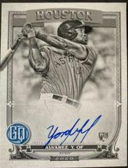 Yordan Alvarez [Black & White] #YA Baseball Cards 2020 Topps Gypsy Queen Autographs Prices