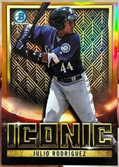 Julio Rodriguez [Orange] #BI-9 Baseball Cards 2023 Bowman Chrome Iconic Prices