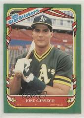 Jose Canseco #19 Baseball Cards 1987 Fleer Star Stickers Prices