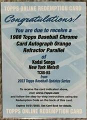 Kodai Senga [Red] #88BAU-KS Baseball Cards 2023 Topps Update 1988 Autographs Prices