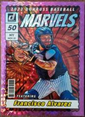 Francisco Alvarez [Pink Fireworks] Baseball Cards 2023 Panini Donruss Marvels Prices