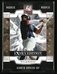Khris Davis [Status Gold Autograph] #123 Baseball Cards 2009 Donruss Elite Extra Edition Prices
