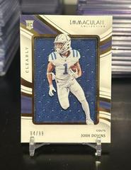 Josh Downs #22 Football Cards 2023 Panini Immaculate Rookie Patch Prices