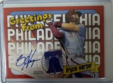 Bryce Harper [Red] #TPC-BH Baseball Cards 2022 Topps Archives Postcards Autographs