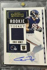 Cole Kmet [Autograph] #RTS-CKM Football Cards 2020 Panini Contenders Rookie Ticket Swatches Prices