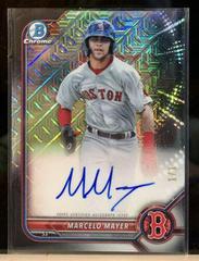 Marcelo Mayer [Orange Refractor] #BMA-MMR Baseball Cards 2022 Bowman Chrome Mega Box Mojo Autographs Prices
