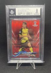 Christian Pulisic [Dribbling Red Refractor] Soccer Cards 2017 Topps Chrome UEFA Champions League Prices