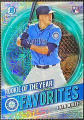 Evan White [Mega Box Mojo] #RRY-EW Baseball Cards 2021 Bowman Chrome Rookie of the Year Favorites Prices