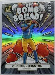 Quentin Johnston [Holo] #BS-11 Football Cards 2023 Panini Donruss Bomb Squad Prices