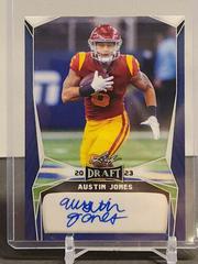 Austin Jones [Blue] #BA-AJ2 Football Cards 2023 Leaf Draft Autographs Prices