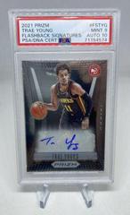Trae Young [Gold Prizm] Basketball Cards 2021 Panini Prizm Flashback Signatures Prices