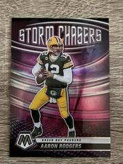 Aaron Rodgers Football Cards 2022 Panini Mosaic Storm Chasers Prices
