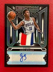 Jaden Springer [Blue] Basketball Cards 2021 Panini Obsidian Rookie Jersey Ink Autographs Prices