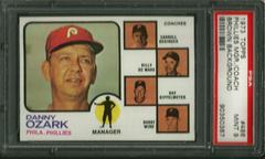 Phillies Mgr. , Coaches [Dark Pale Background] #486 Baseball Cards 1973 Topps Prices